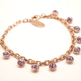 Bracciale Chandelier con gocce di cristallo Violet Amea Luxury_1