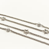 Collana a doppio filo con perle bianche e grigie e cristalli a stella Amea Luxury