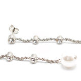 Orecchini pendenti con cristalli e perla finale Amea Luxury_2