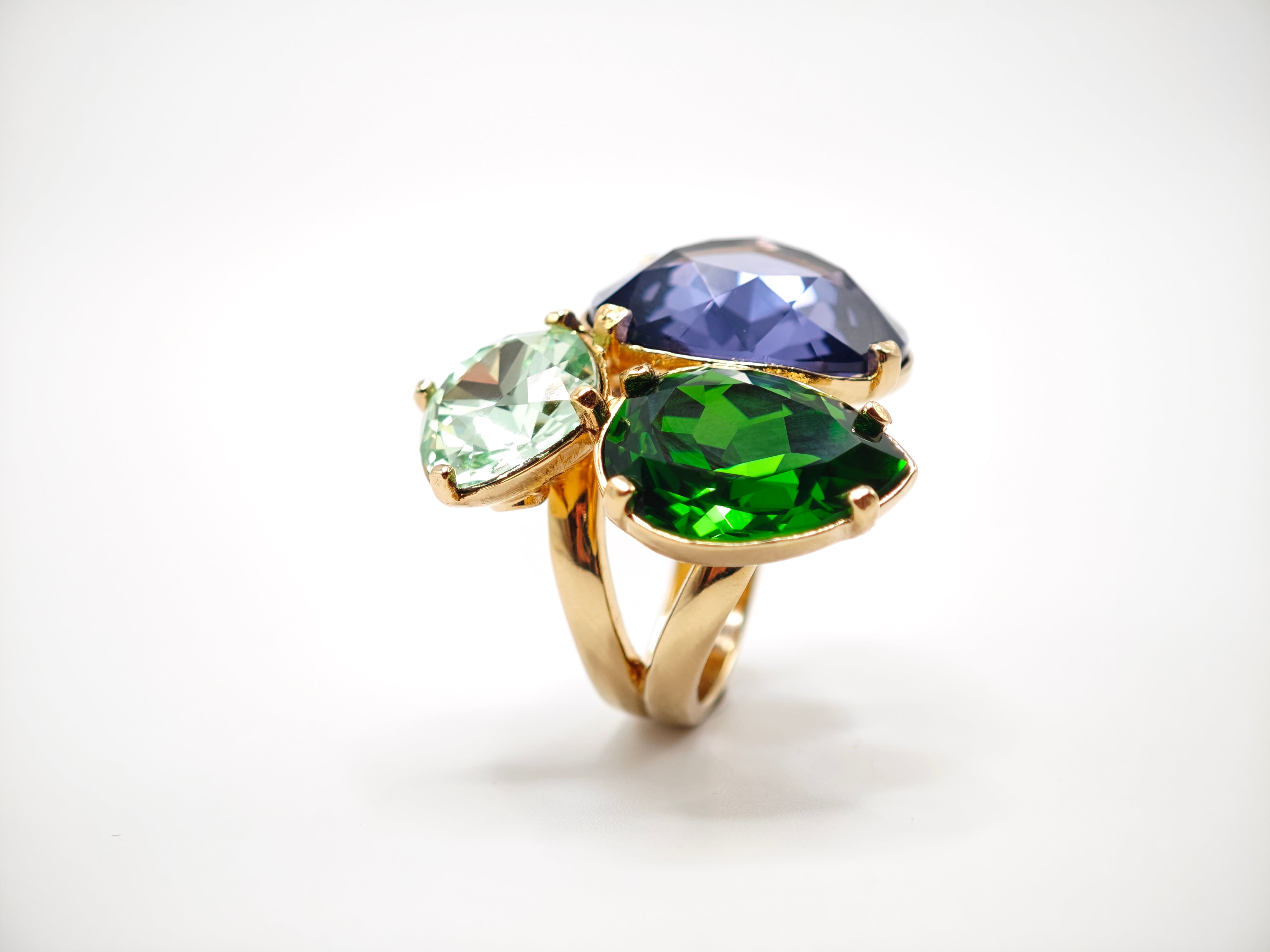 Anello Trilogy con pietre multicolore Amea Luxury