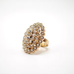 Anello ovale con pave in cristalli Amea Luxury