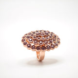 Anello ovale con pavé in cristalli light ametista Amea Luxury_1