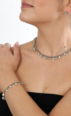 Bracciale Chandelier con gocce di cristallo Crysolite Amea Luxury