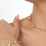 Bracciale a catenella con cristalli punto luce Amea Luxury
