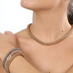 Bracciale a maglia semirigida lucida Amea Luxury