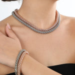 Bracciale a maglia semirigida lucida Amea Luxury_5
