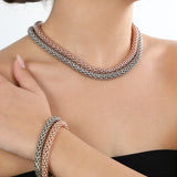 Bracciale a maglia semirigida lucida Amea Luxury_5