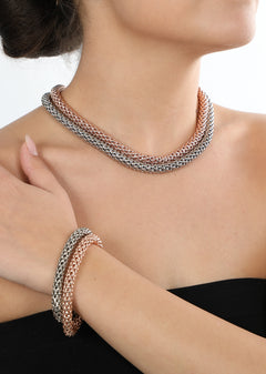 Bracciale a maglia semirigida lucida Amea Luxury_5