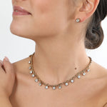 Collana Chandelier con gocce di cristallo Argent Flare Amea Luxury