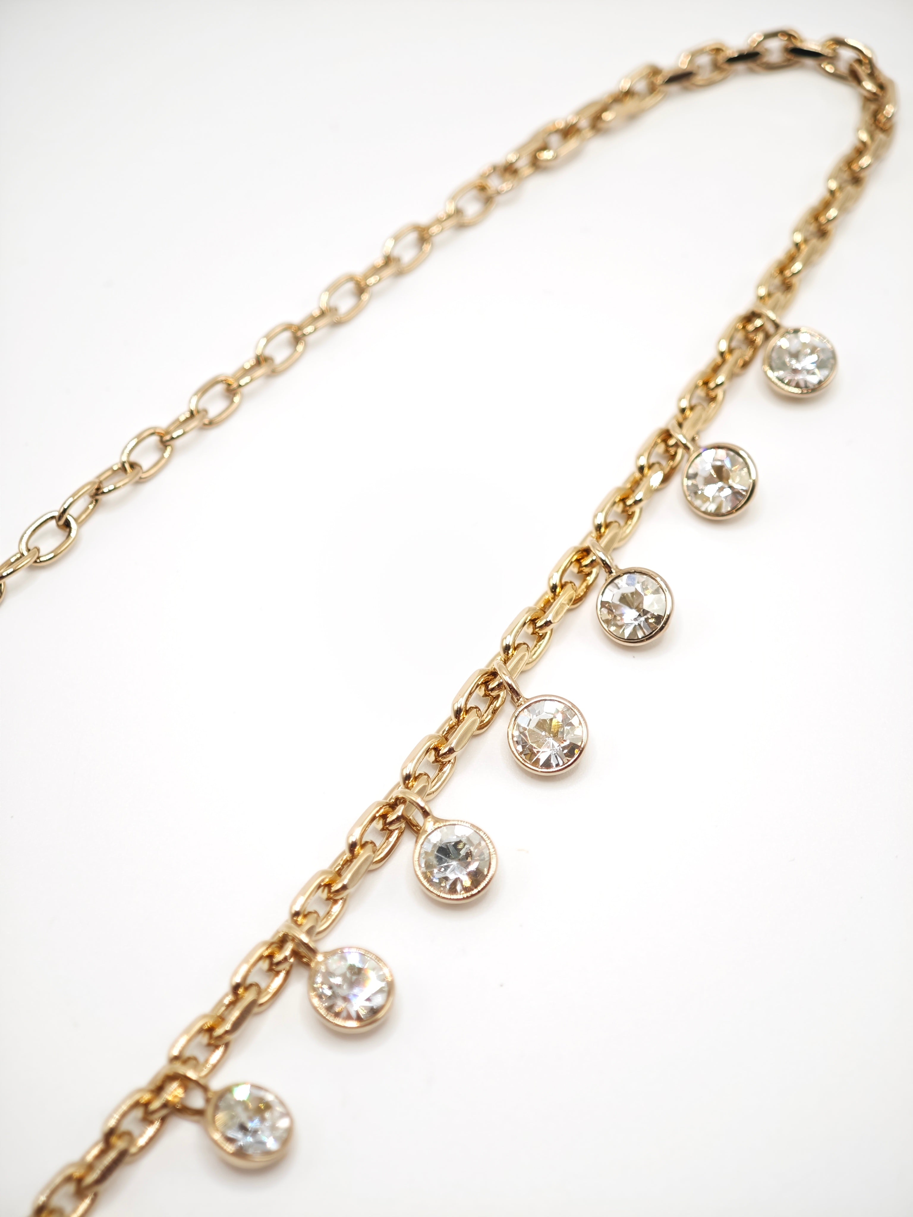 Collana Chandelier con gocce di cristallo Argent Flare Amea Luxury_2
