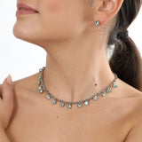 Collana Chandelier con gocce di cristallo Crysolite