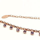 Collana Chandelier con gocce di cristallo Violet Amea Luxury_2