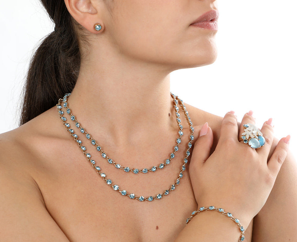 Collana Tennis color Acquamarina Amea Luxury
