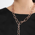 Collana a catena multi maglie tonde e ovali Amea Luxury_1