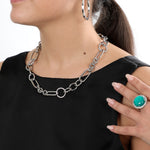 Collana a catena multi maglie tonde e ovali Amea Luxury_3