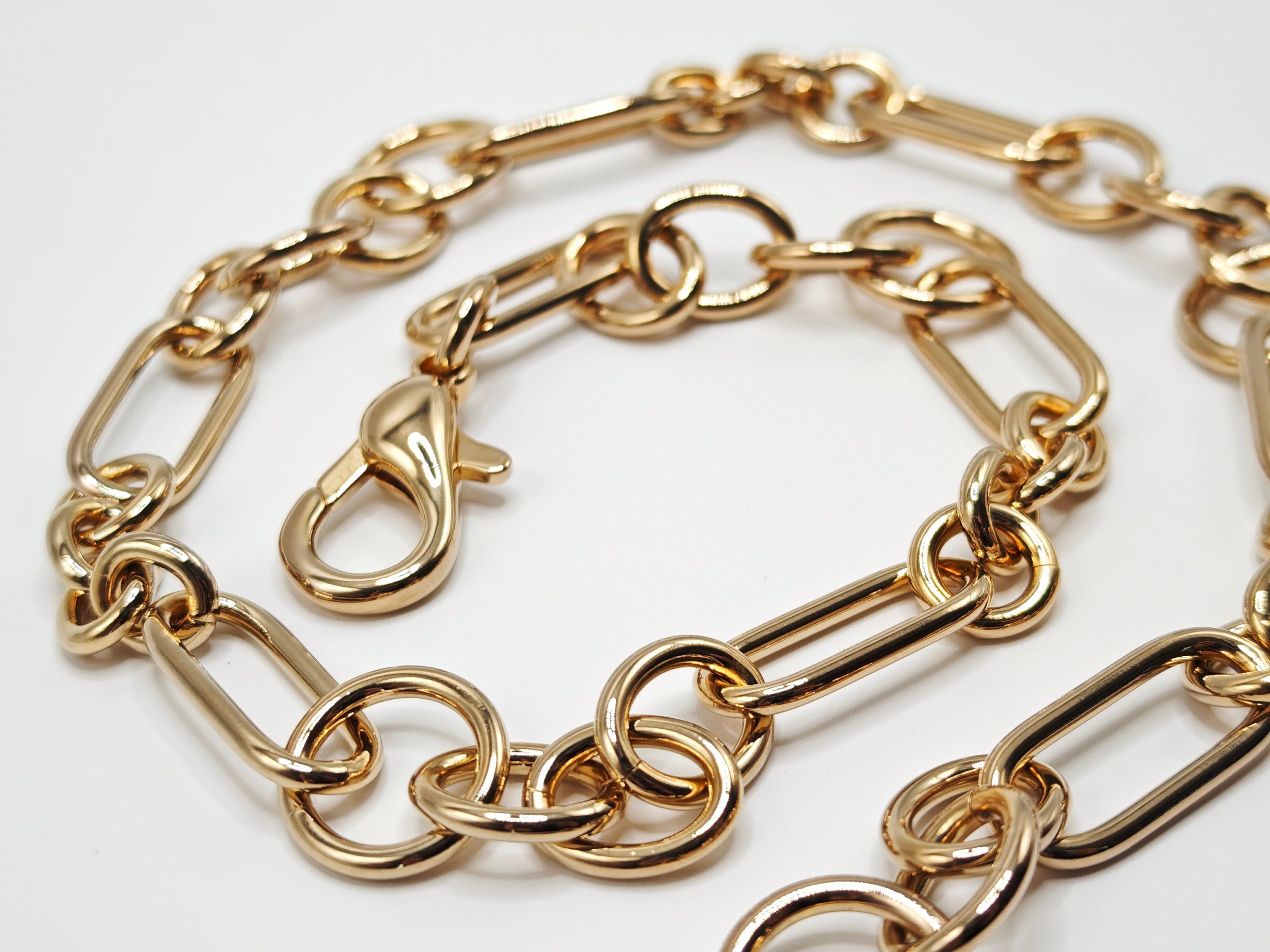 Collana a catena multi maglie tonde e ovali Amea Luxury_5