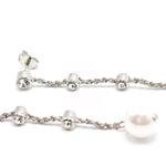 Orecchini pendenti con cristalli e perla finale Amea Luxury_2