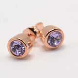 Orecchini punto luce placcati Oro Rosa 24kt Amea Luxury