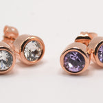 Orecchini punto luce placcati Oro Rosa 24kt Amea Luxury_1