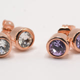 Orecchini punto luce placcati Oro Rosa 24kt Amea Luxury_1